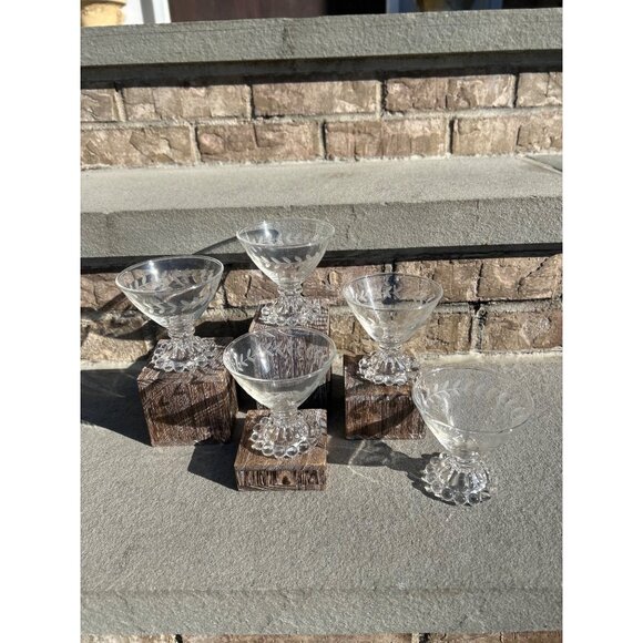 Anchor Hocking Berwick Boopie Clear Glass Champagne/Sherbet Coupe. - Picture 3 of 9